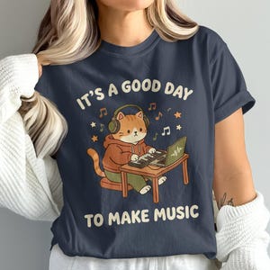 Lofi Cat Music Producer Shirt, Beatmaker Musician Tee