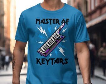 Master of Keytars, Funny Musician Shirt, Keyboardist Gift For Men & Women, Retro Rock Tee, 80s Synth T-Shirt, Band Geek T-shirt
