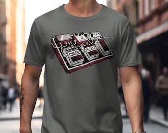 Guitar Pedalboard Graphic Tee, Shoegaze Musician Gift