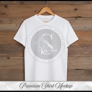 Premium vit t-shirtmodell | Högupplöst JPG (digital nedladdning)