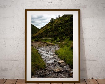 Stream in Carding Mill Valley, Shropshire Hills, England, United Kingdom