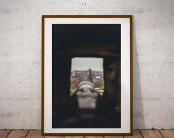 View from Cannon in Edinburgh Castle, Edinburgh, Scotland
