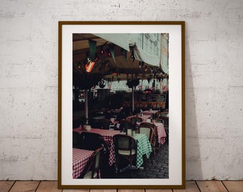 Outdoor Café Tables in Nyhavn, Copenhagen, Denmark