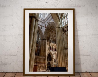 Soaring Columns Inside York Minster, York, England