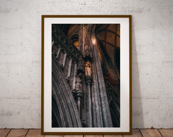 Gothic Columns in St. Stephen’s Cathedral, Vienna, Austria