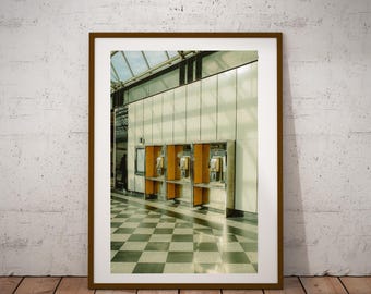 Chasing Reflections: Telephone Booths in a Metro Station, Vienna, Austria