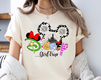 Girls Trip Disney Shirt, Castle & Fireworks (Matching Group Tee)