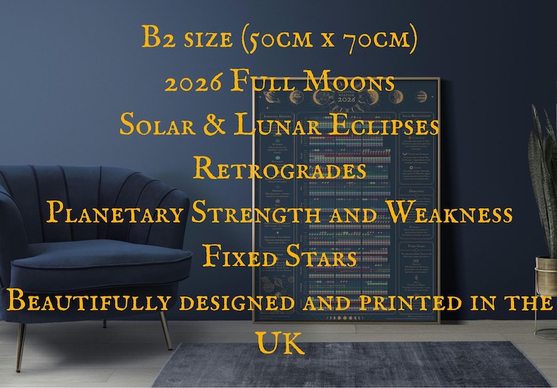 Astrology Wall Calendar 2026 | Celestial Weather Forecast Retrogrades ...