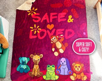 Safe & Loved Sherpa Blanket – Cozy Toddler Throw