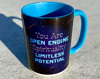 Boundless Spirit Inspirational Quote Mug – 11oz & 15oz Accent Coffee Cup | Motivational Drinkware | Spiritual Gift