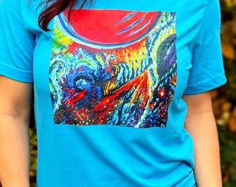 Vibrant Abstract Art Unisex T-Shirt - Artistic Graphic Tee | Colorful Design Shirt | Wearable Art