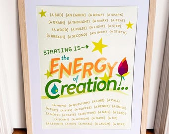 Energy of Creation Rolled Poster – Inspirational Wall Art Print for Home & Office