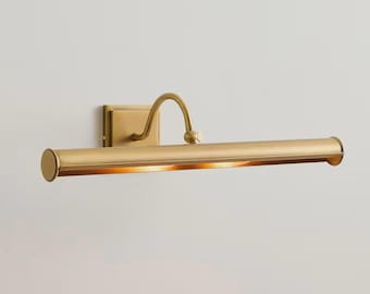 Lampada da parete moderna in ottone grezzo, lampada da parete italiana di metà secolo