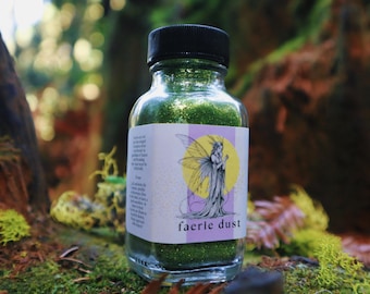 Feenstaub – Moosschleier | Grün Magickal Glitter Mischung | Ritual Handwerk Versorgung | Altar Dekor | Von der Natur inspiriertes Geschenk