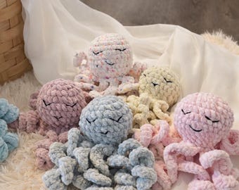 Crochet Octopus Comfort Toy for NICU & Preemie Babies – Soft Handmade Plush Keepsake for Newborns