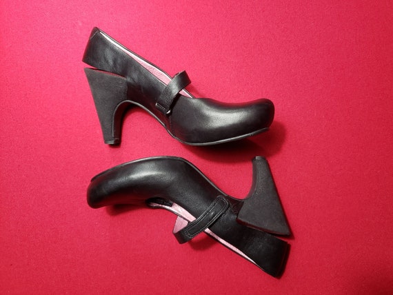 TSUBO ACREA mary jane sling back pump. size 38 black leather