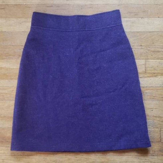 MIU MIU high waisted wool tweed skirt. Eggplant p… - image 3