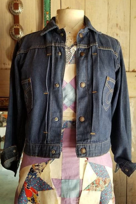 1940s denim blue Jean jacket with 1950s coca cola… - image 4