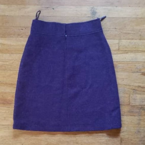 MIU MIU high waisted wool tweed skirt. Eggplant p… - image 4