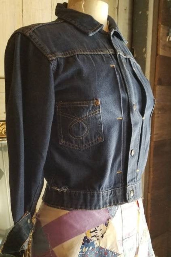 1940s denim blue Jean jacket with 1950s coca cola… - image 6