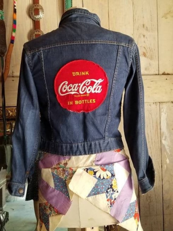 1940s denim blue Jean jacket with 1950s coca cola… - image 5