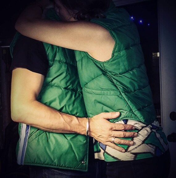 Vintage Roffe Puffer Ski Vest, Women's XS, Green 1980s