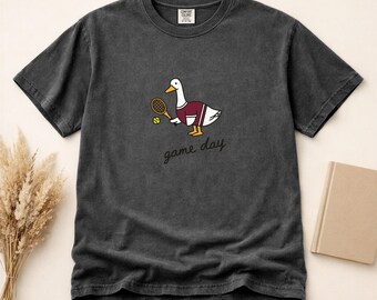 Goose Tennis Tee Game Day Shirt Duck Player Graphic Funny Sports Apparel