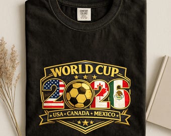World Cup 2026 Shirt, Soccer Fan Tee, USA Canada Mexico, Football Tournament Graphic TShirt, Vintage Sports Top