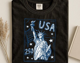 American Flag Shirt, Retro Patriotic Tee, USA 250 Shirt, Vintage America Tee, 4th of July Shirt, Semiquincentennial, USA Birthday Shirt