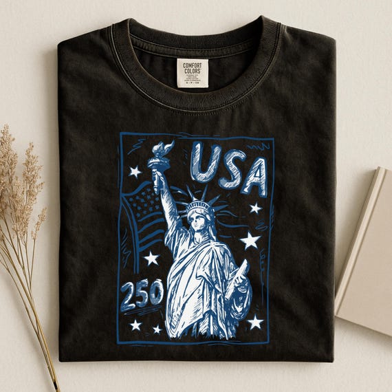 American Flag Shirt, Retro Patriotic Tee, USA 250 Shirt, Vintage America Tee, 4th of July Shirt, Semiquincentennial, USA Birthday Shirt