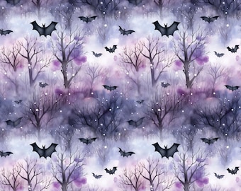 Halloween Bats In Wist fabric,Quilting Sewing Fabric by the 1/2 Yard