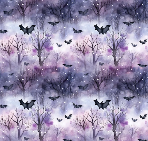 Halloween Bats In Wist fabric,Quilting Sewing Fabric by the 1/2 Yard
