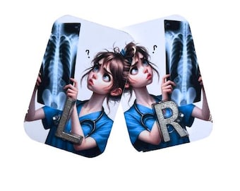 Marcadores de rayos X / Chica de rayos X / Personalizados para tecnólogos radiológicos y radiógrafos