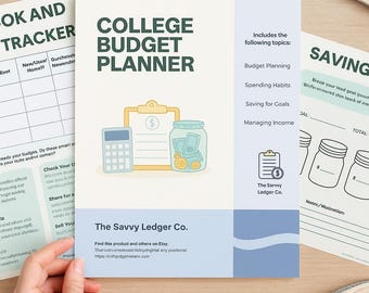College Budget Planner | Student Finance Tracker (Printable PDF)