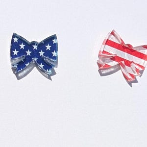 Flag Bow Acrylic Stud Earrings