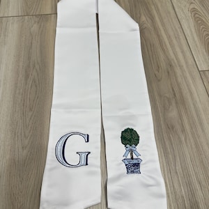 Embroidered Custom Wreath Sash