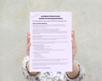 Questions de dépistage précoce d'une relation (PDF imprimable)