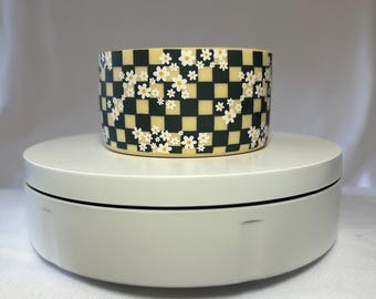 Karierte Daisy Silikon Schutzhülle Tumbler Boot Cup Cover für Stanley, Owala und mehr