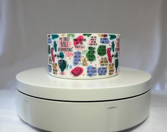 Funda protectora para vaso con afirmaciones bíblicas