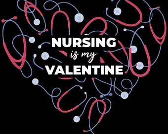 Nurse Valentine's Day Poster | Medical Love Art (Digital Download)