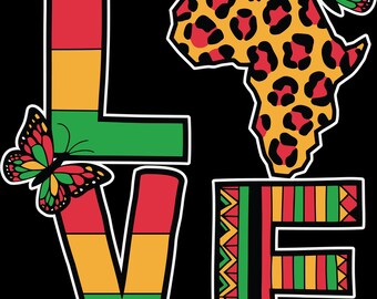 Black Excellence LOVE Graphic | Juneteenth Design PNG (Instant Download)