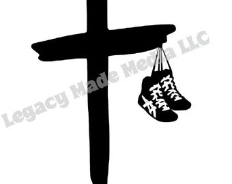 Christian Athlete Wrestling Cross PNG | DTF Design (Digital Download)