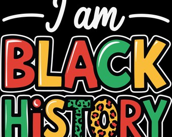 Black History Pride PNG | T-Shirt Graphic, Tote Bag Design (Instant Download)