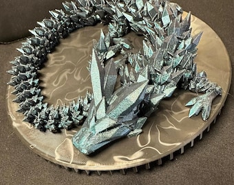 Single Color 3D Printed Crystal Dragon