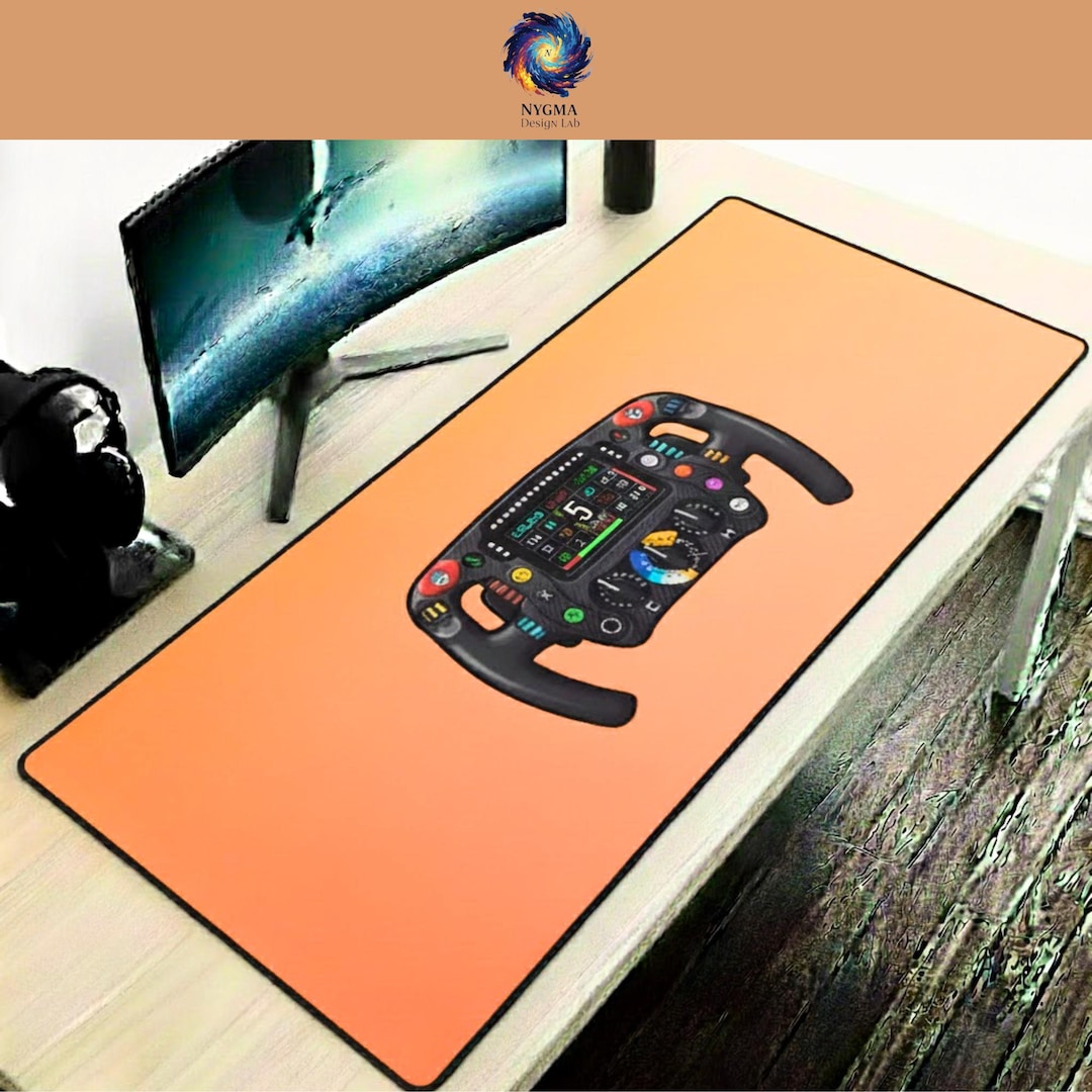 Sim Racing Desk Mat XXL | Hot Gradient Racing Wheel Mouse Pad - Etsy
