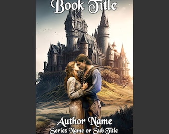 Diseño de portada para libro romántico de pareja en un castillo / Portada prediseñada para ebook para autores autoeditados