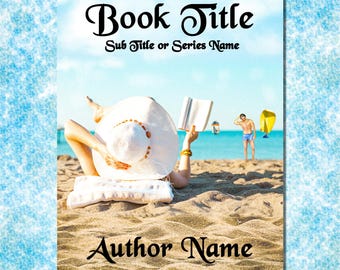 Diseño de portada para novela romántica ambientada en la playa / Portada prediseñada para ebook de autores autoeditados
