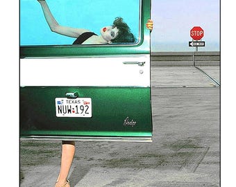 CHARLES JOURDAN 1977 Boutique POSTER By Guy Bourdin • 16x20” Photographic Print Reproduction Of The Vintage • 'Texas Roadside' Classic !