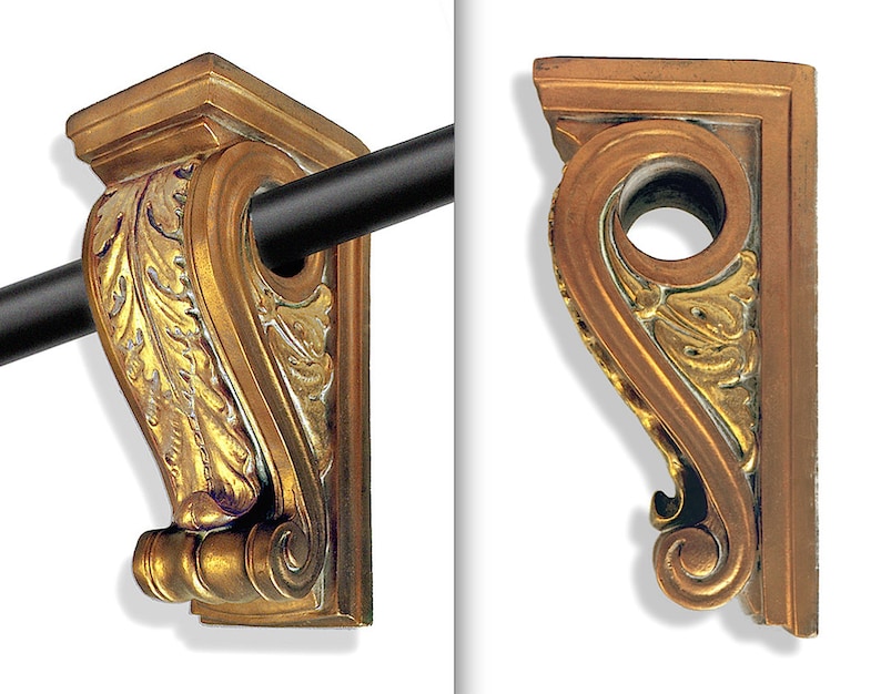 Decorative Curtain Rod Holders 2 & Corbel Brackets and Etsy