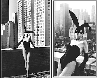 ELSA PERETTI As A Bunny • By Helmut Newton • NYC 1975 • Only One  Print Reproduction Of Each Is Available • Also Available Framed !